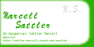 marcell sattler business card